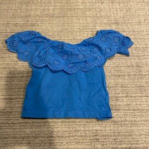 Zara Kids Cropped Eyelet top